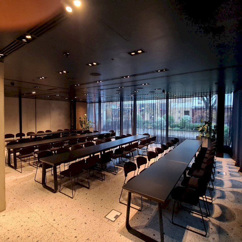 Utah Double Bistro Table - Black Base Black Top