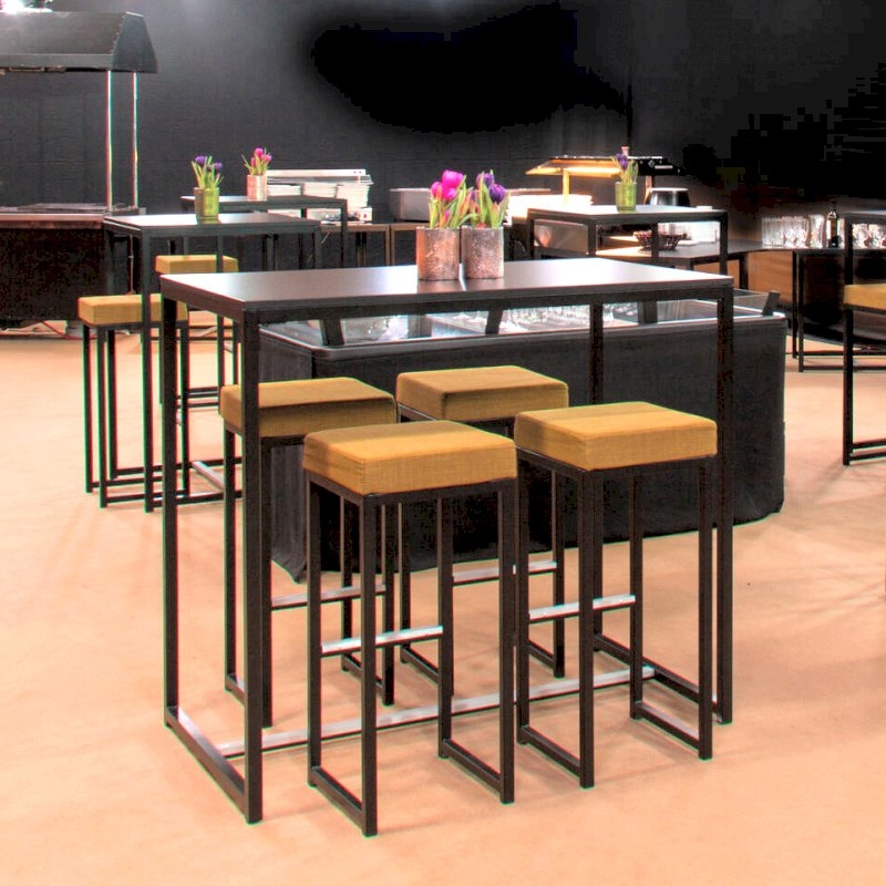 Nevada Bar Stool - Black Base Pink Pad