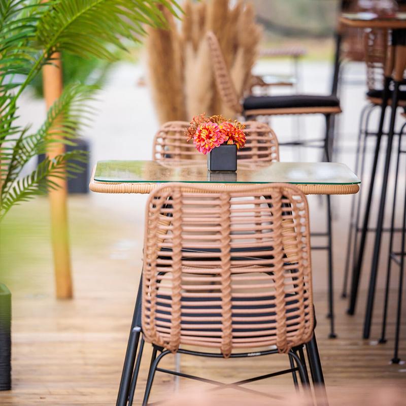 Our Miami bistro set is sure to stand out at your next outdoor event.
