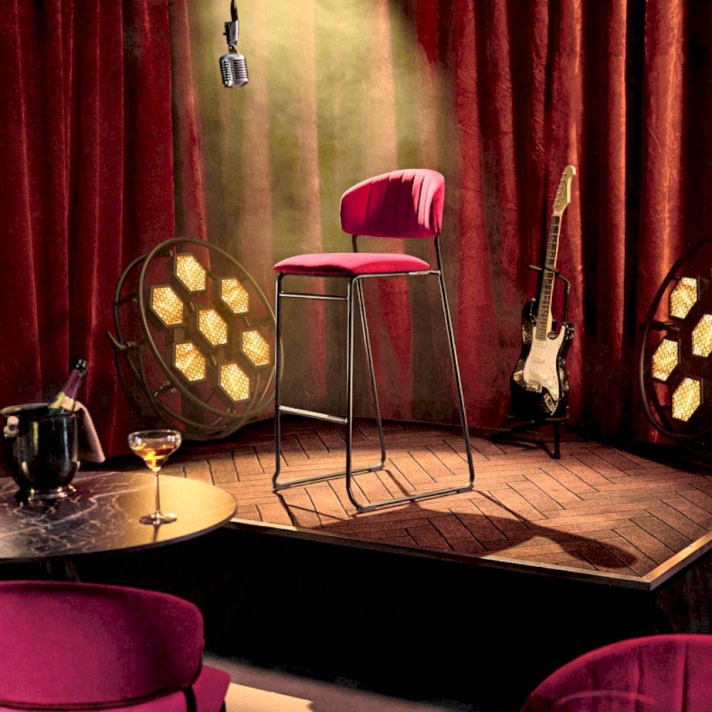Red Ski Stool