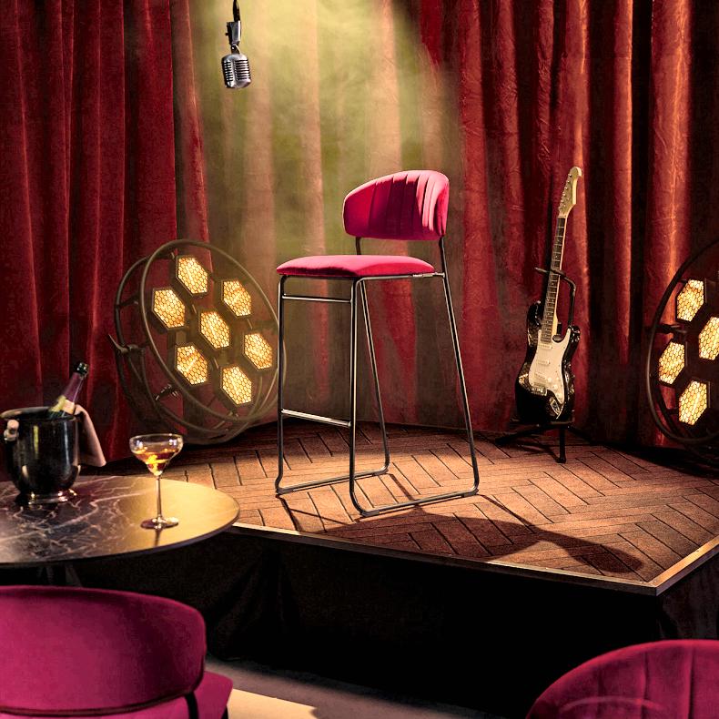 Red Ski Stool