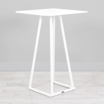 Dallas Square Poseur Table - White Dallas Square Poseur Table - White