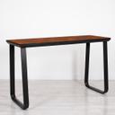 Utah Double Poseur Table - Black Base Rust Top