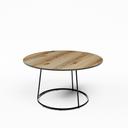 Black Spire Coffee Table - Oak Top