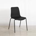 Black Curve Stacking Chair