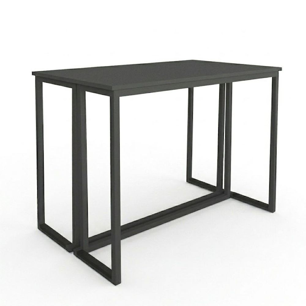 Nevada Double Wall Frame Table 740h - Black