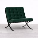 Barcelona Style Chair - Green Velvet