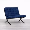 Barcelona Style Chair - Blue Velvet