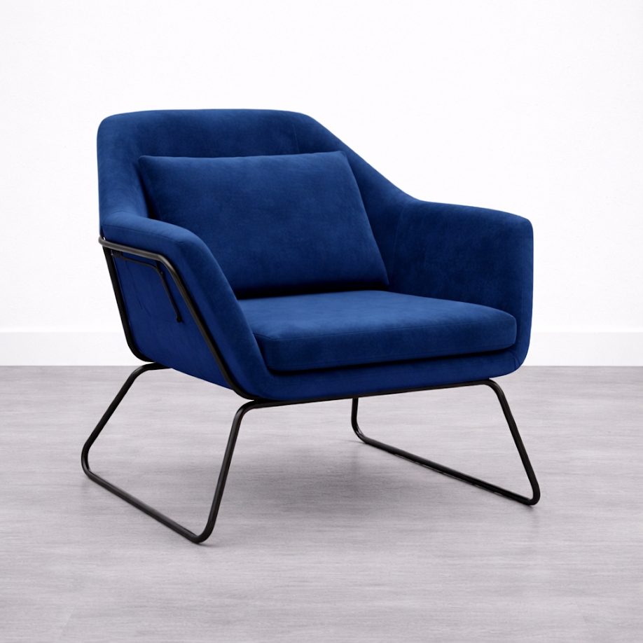 Compton Armchair - Blue Velvet (available from 26th July)