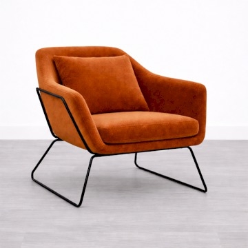 Compton Armchair - Orange Velvet (available from 12th July) Compton Armchair - Orange Velvet (available from 12th July)
