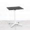 600mm Black Square Bistro Table - White Frame