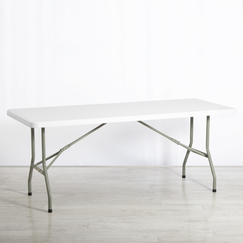 Plastic Rectangular Trestle Table (6ft) - White Plastic Rectangular Trestle Table (6ft) - White