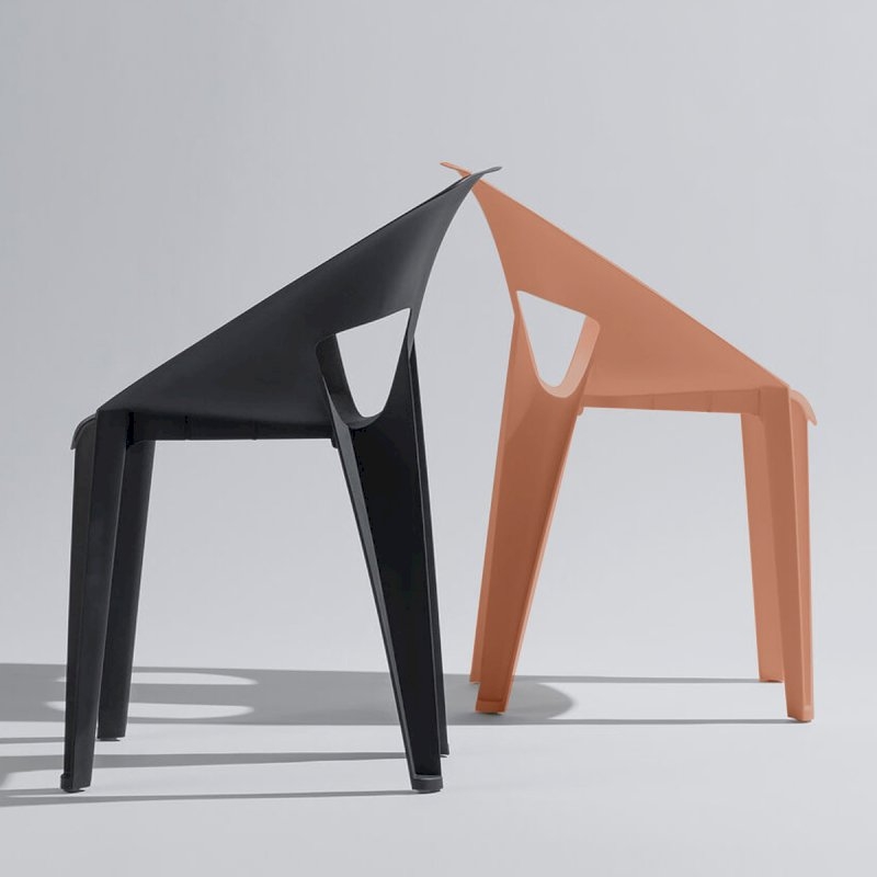 Terracotta Ark Stacking Chair