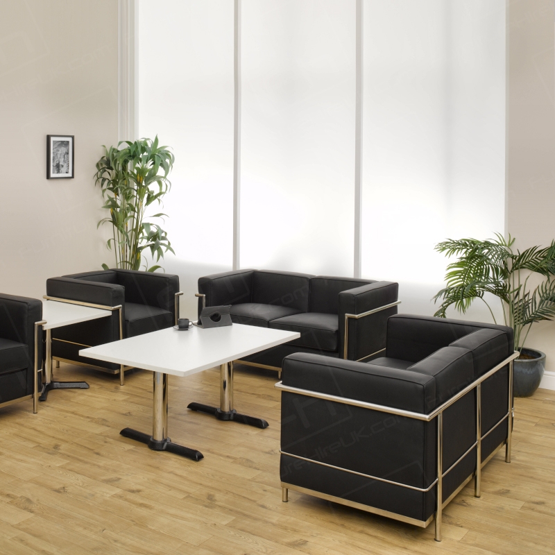 2 Seater Corbusier Sofa - Black