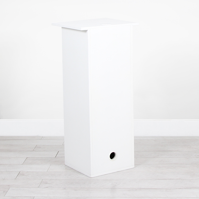 Laptop Plinth Hire 350x350x1000h - White