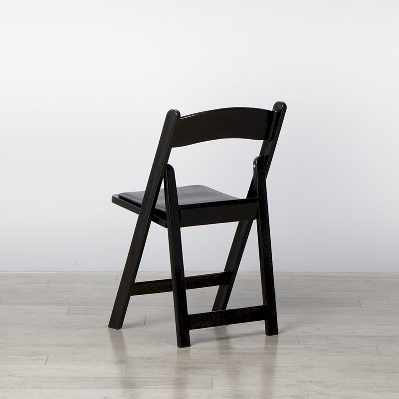 Outdoor Folding Resin Chair - Black