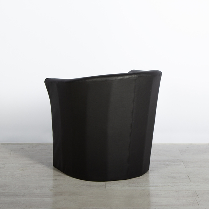 Black Leather Tub Chair