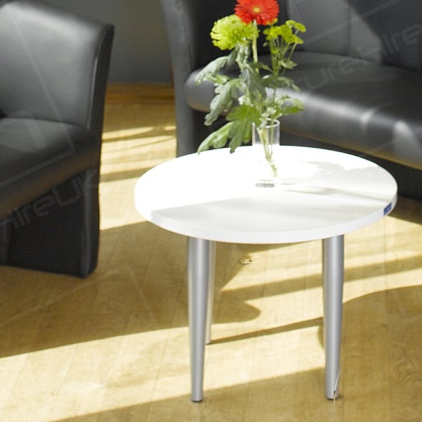 Hire Our Circular White Coffee Table Today! Hire Our Circular White Coffee Table Today!
