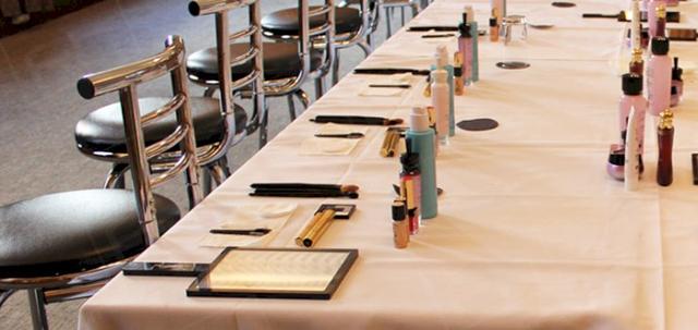 Beauty Event https://mill-media.s3.eu-west-2.amazonaws.com/furniture-hire-uk/article_additional/beauty-event-2/beauty-event-2-740x350.jpg - Tabling prepared for major beauty event.