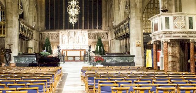 Children & the Arts Carol Concert 2012 https://mill-media.s3.eu-west-2.amazonaws.com/furniture-hire-uk/article_additional/children-and-the-arts1/children-and-the-arts1-740x350.jpg - Holy Trinity church set up for special guests and celebrities.