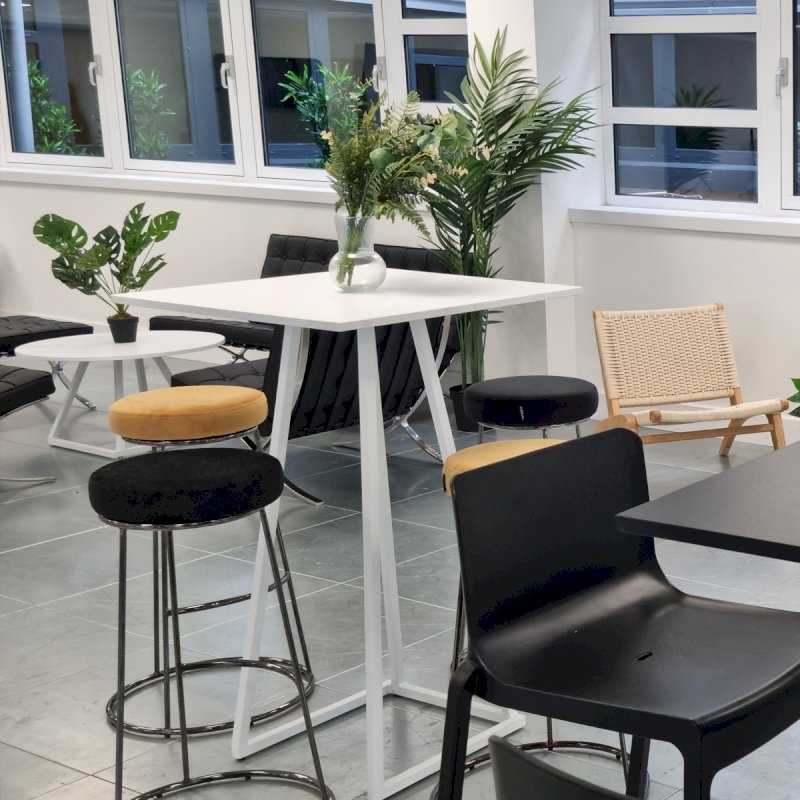 Dallas Square Poseur Table - Black