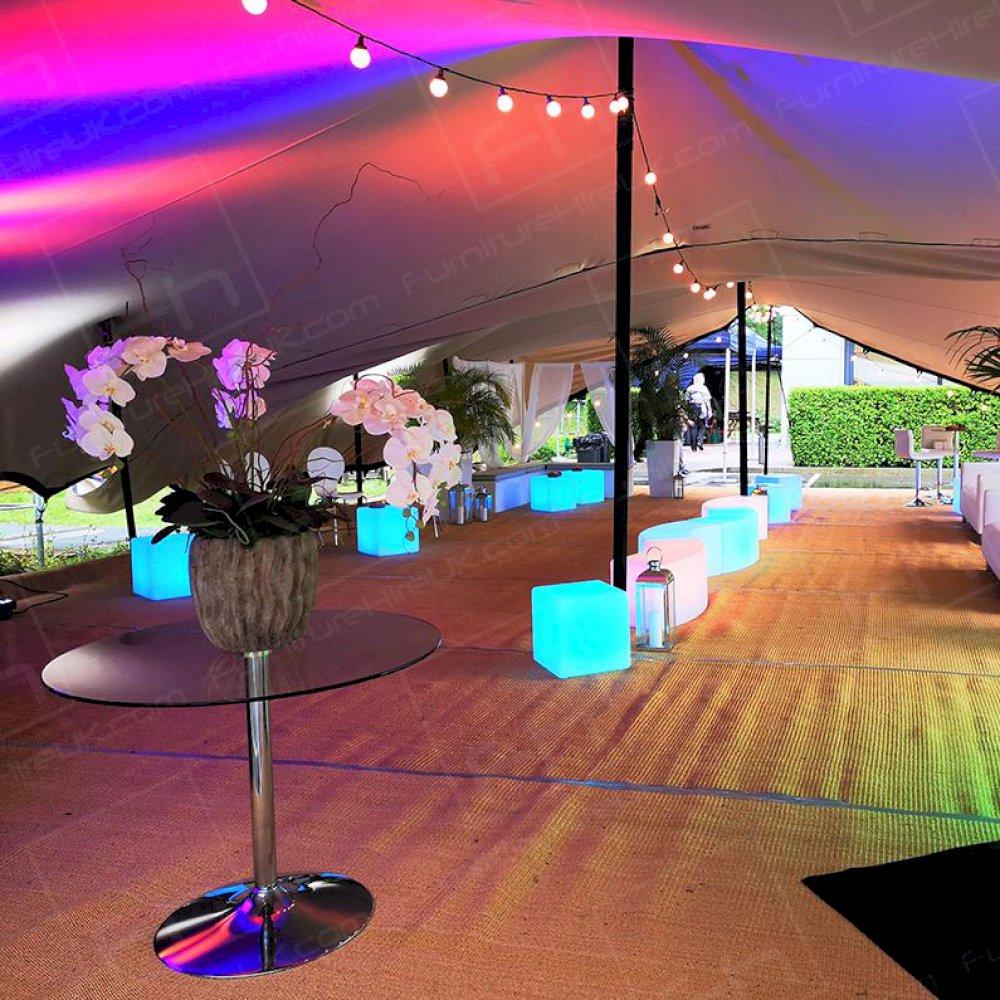 Our LED furniture can be illuminated in a variety of colours!