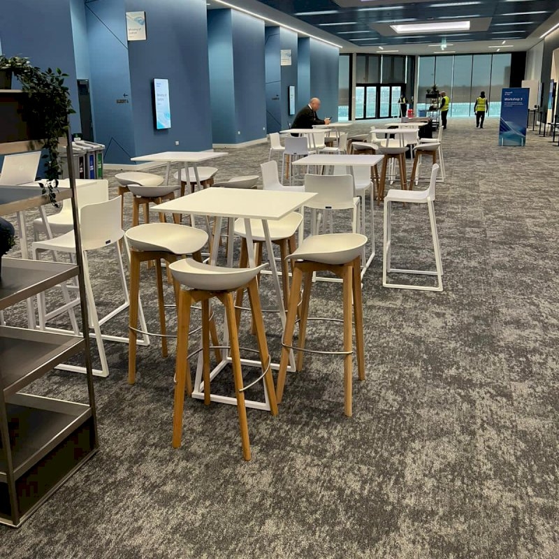 Low White Modular Esme Stool