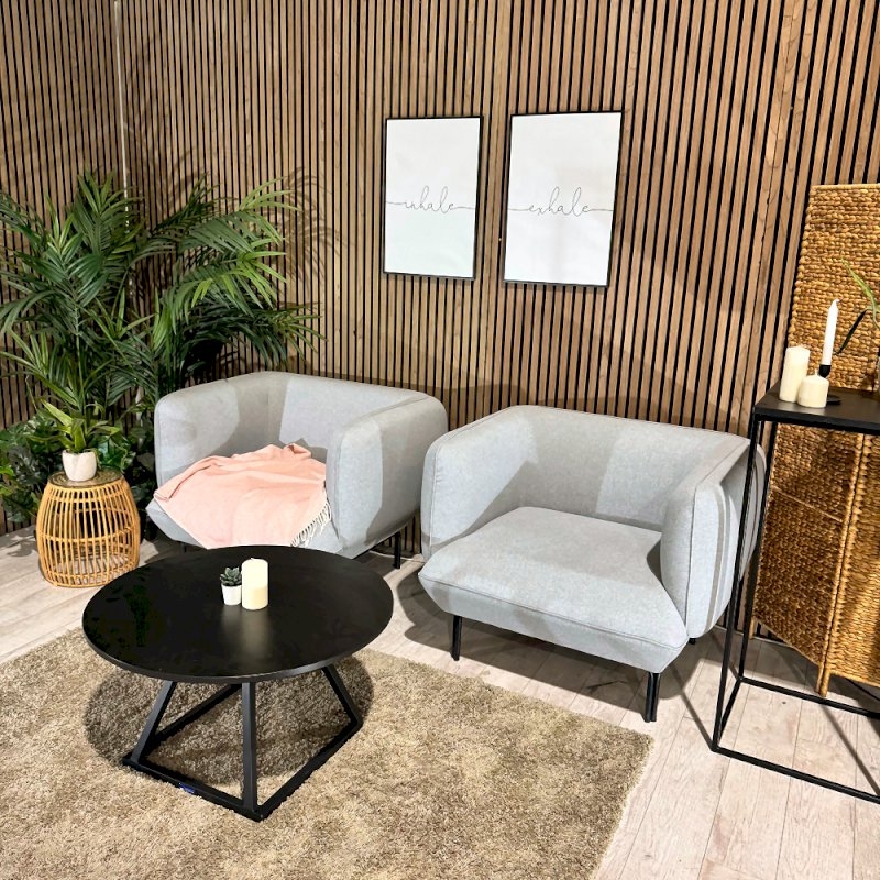 Box Frame High Table Black 460 x 460 x 1020h