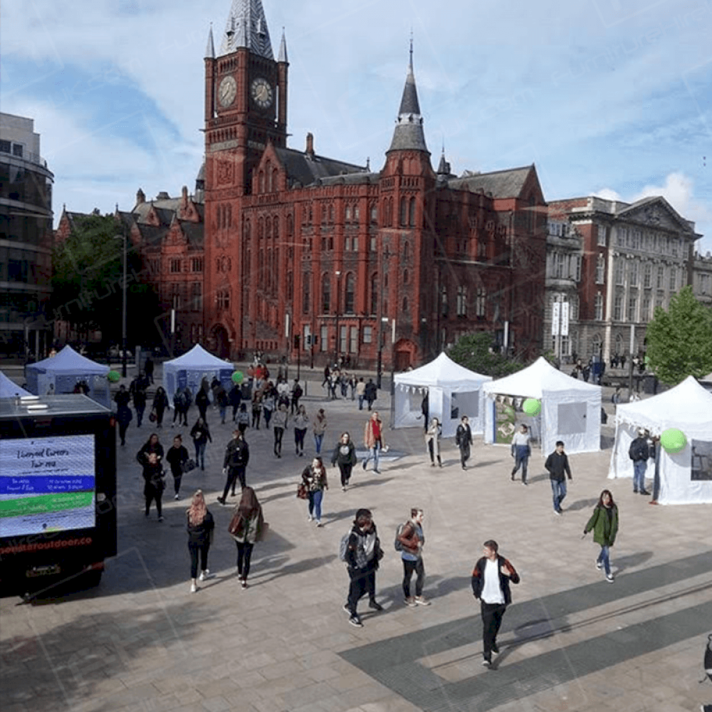 Our Gazebo with sides in use at Liverpool University.