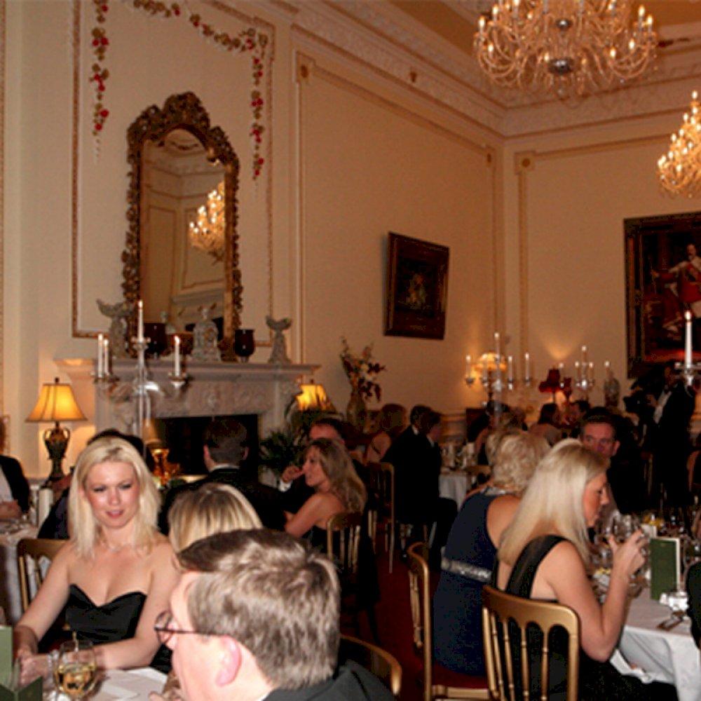 Banqueting chairs give the room some extra sparkle.