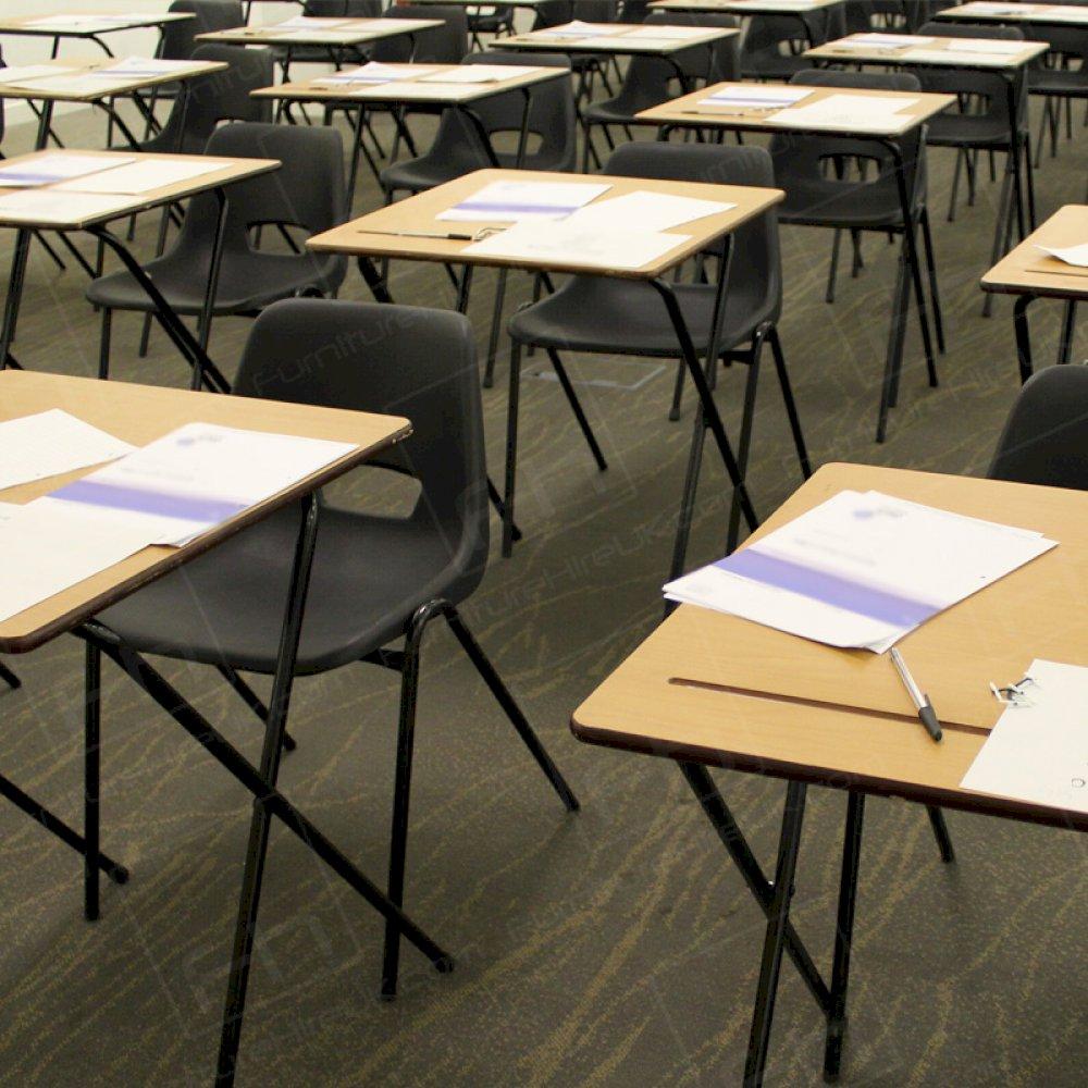 Exam furniture hire for large or small events for as long as needed.