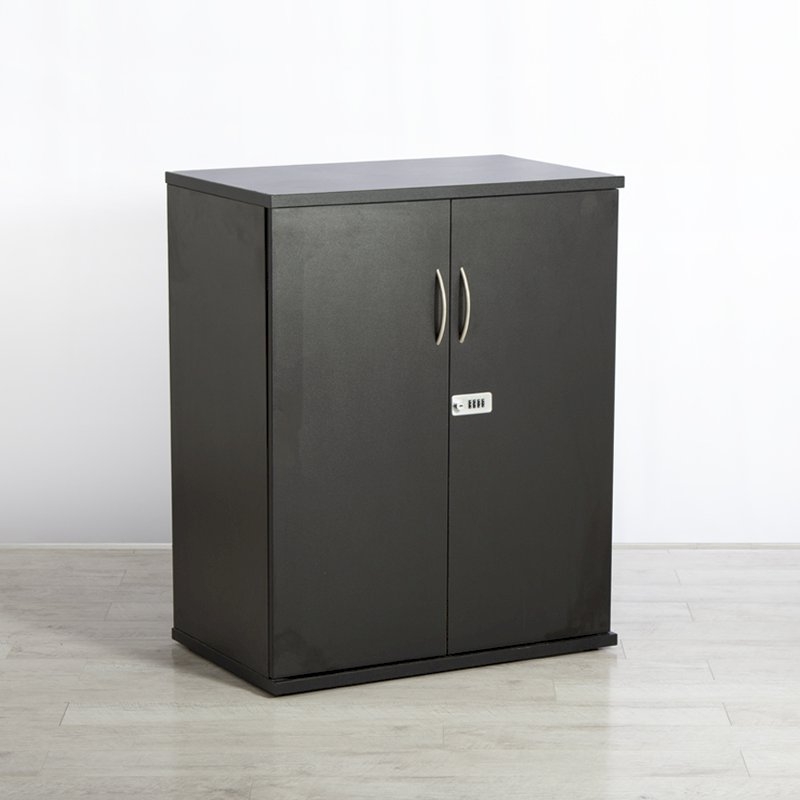 1000h Lockable Cupboard - Black