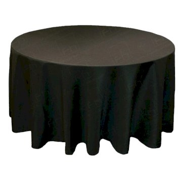 130 inch Round Black Tablecloth (for 6ft) 130 inch Round Black Tablecloth (for 6ft)
