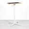 600mm Black Marble Square Poseur Table - White Frame