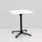 600mm White Square Bistro Table - Black Frame