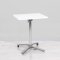 600mm White Square Bistro Table - Chrome Frame