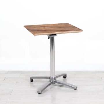 600mm Wooden Square Bistro Table - Chrome Frame 600mm Wooden Square Bistro Table - Chrome Frame