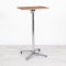 600mm Wooden Square Poseur Table - Chrome Frame