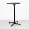 700mm Black Round Poseur Table - Black Frame