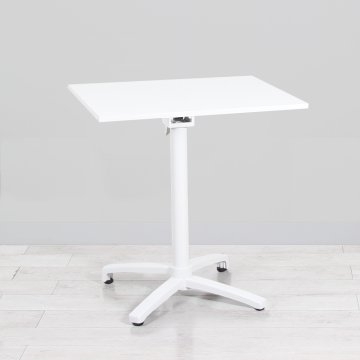 700mm White Square Bistro Table - White Frame 700mm White Square Bistro Table - White Frame