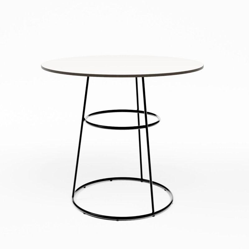 Black Spire Bistro Table - White Top