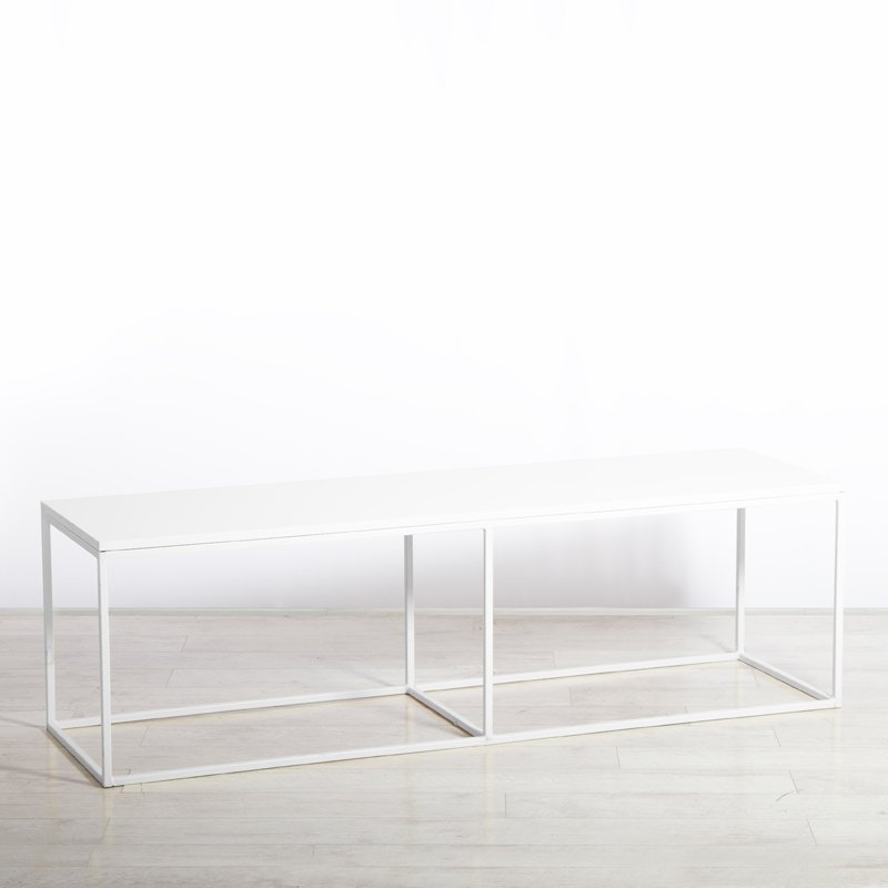 Box Frame Bench - White 460 x 1600 x 460h