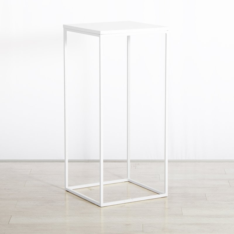 Box Frame High Table White 460 x 460 x 1020h