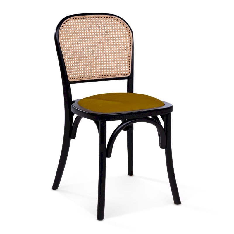 Cane Back Chair - Gold Pad