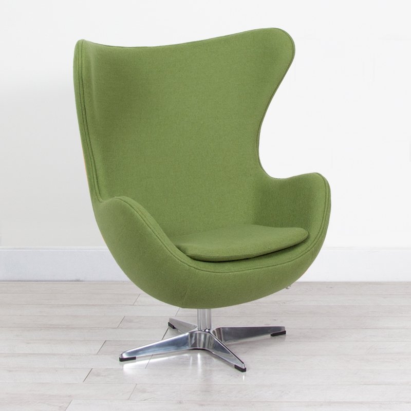 Green Fabric Egg Chair