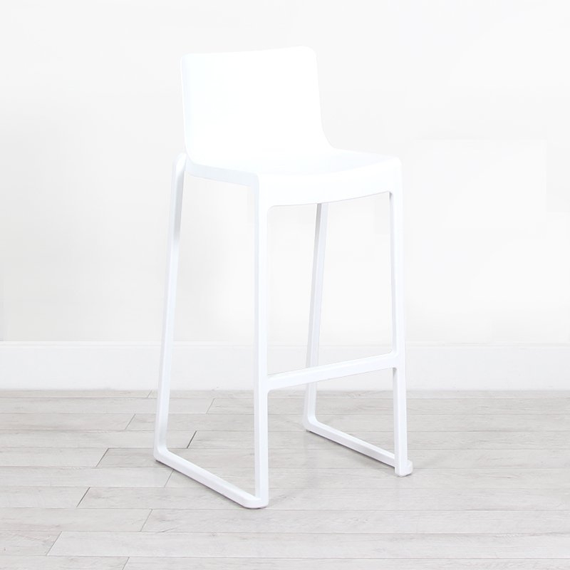 Kansas Linking Bar Stool - White