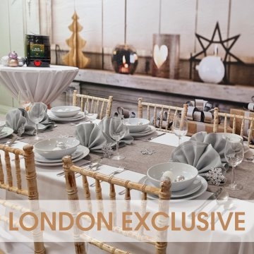 LONDON - Rectangular Xmas Package for 8 - Chiavari ALL IN PRICE LONDON - Rectangular Xmas Package for 8 - Chiavari ALL IN PRICE