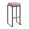 Nevada Bar Stool - Black Base Pink Pad