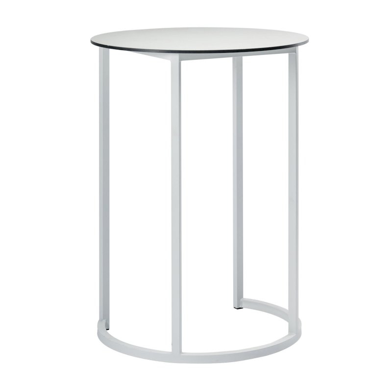 Nevada Curved Box Frame Table - White