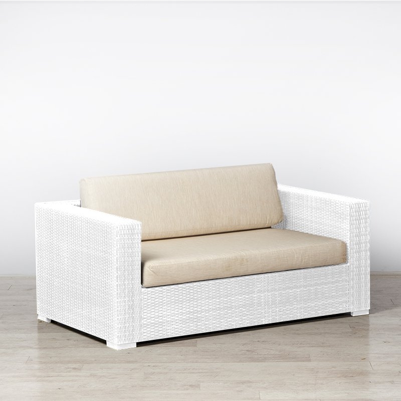 Rattan Sofa - White